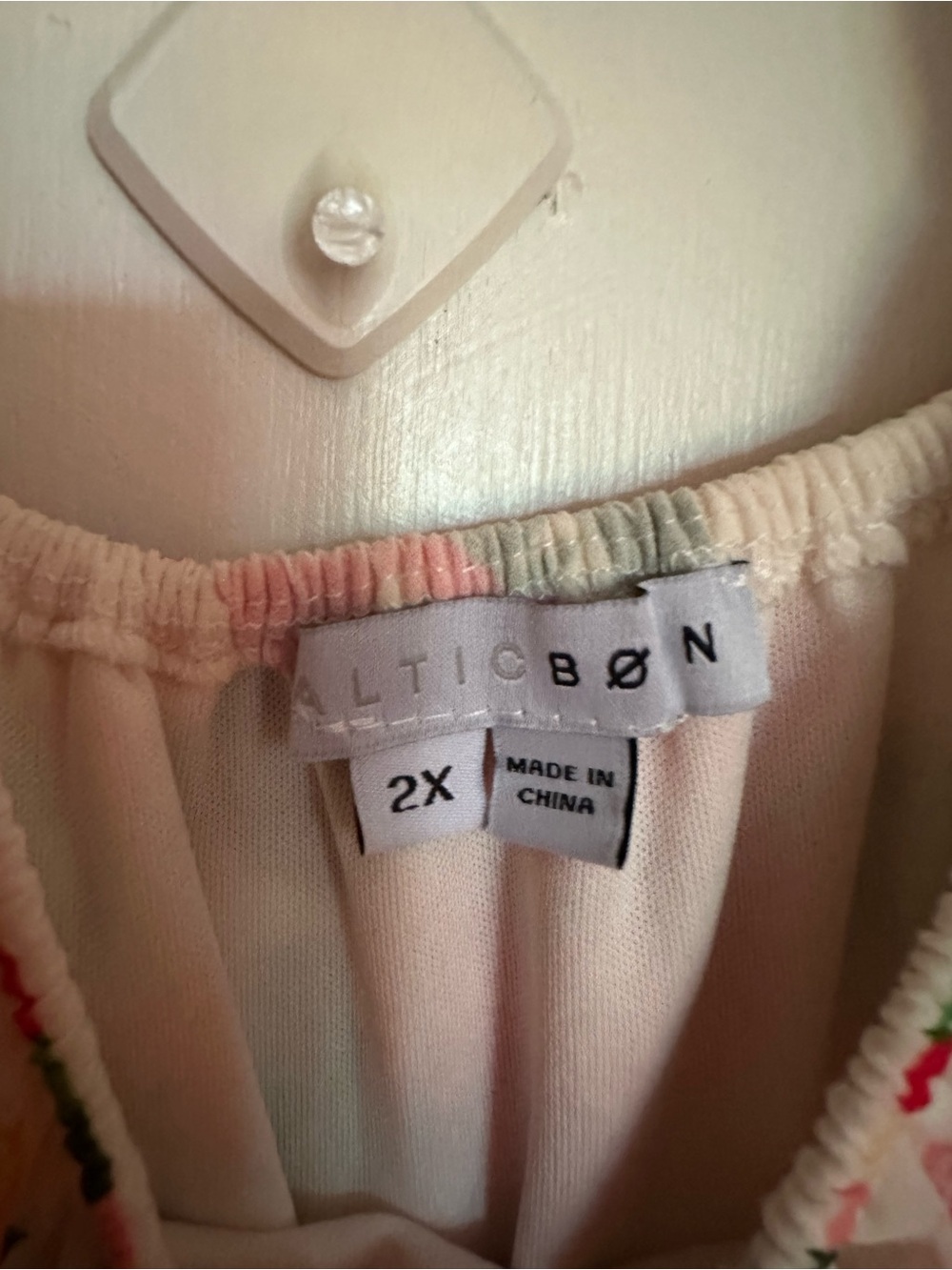 Baltic Born White Maxi Dress with Pink & Green Floral Print - Picture 2 of 5